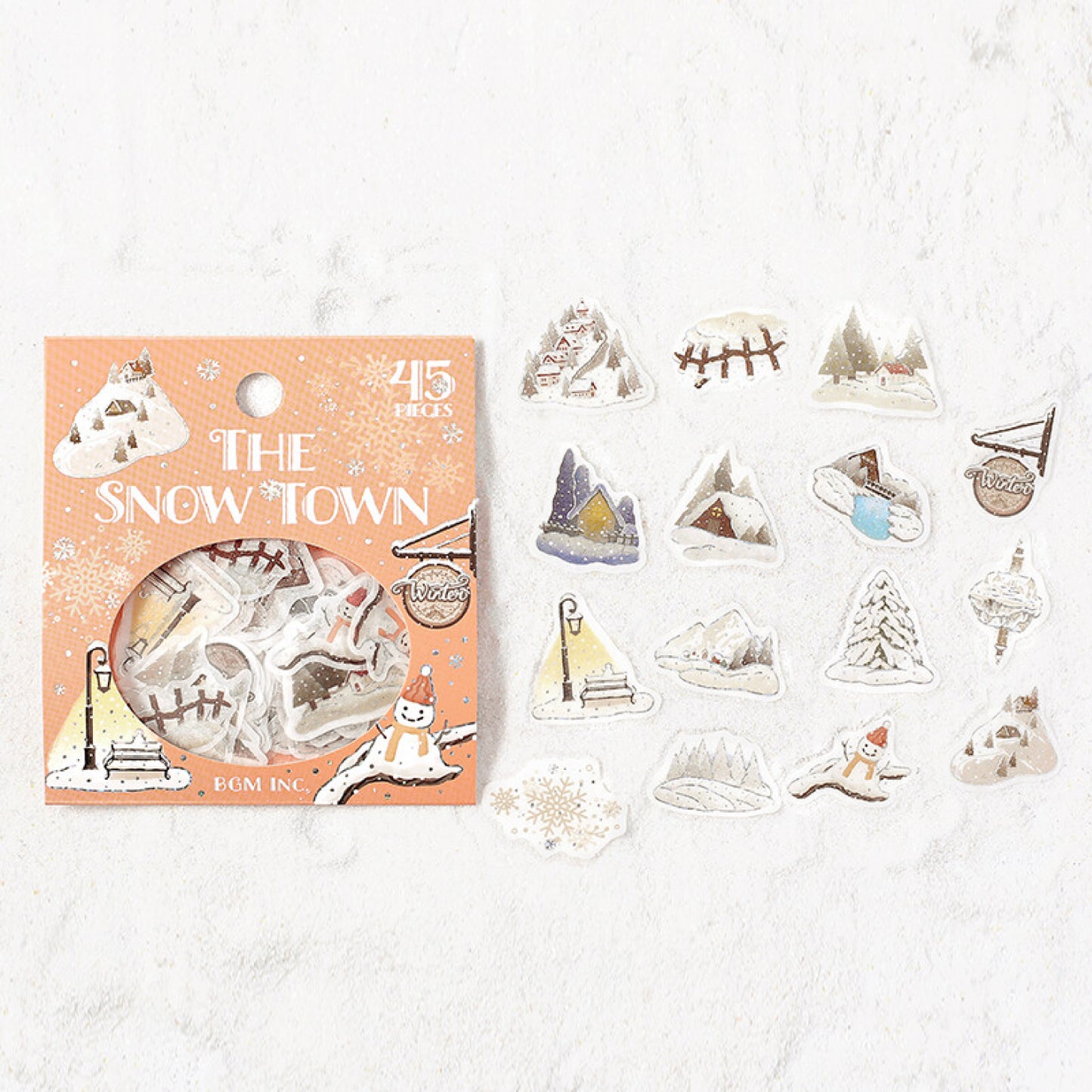 BGM Winter Exclusive Holographic Foiled Flake Seal Stickers 2024 Limited Edition - Cafe A la Mode