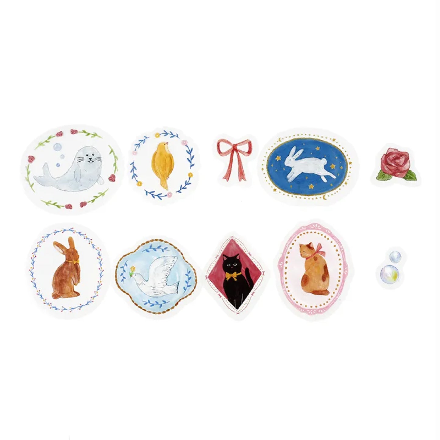 BGM Girl's Brooch Clear Seal Flake Stickers - Animal