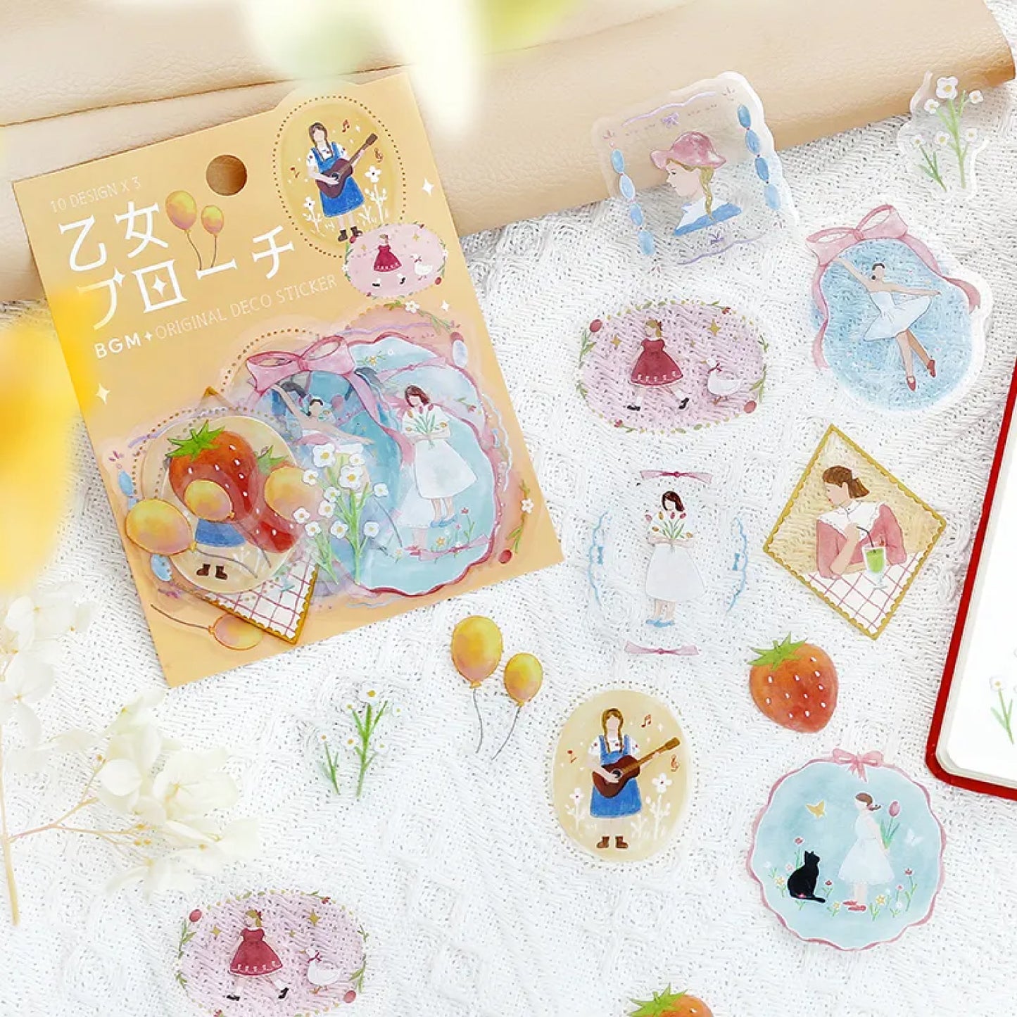 BGM Girl's Brooch Clear Seal Flake Stickers - Girl