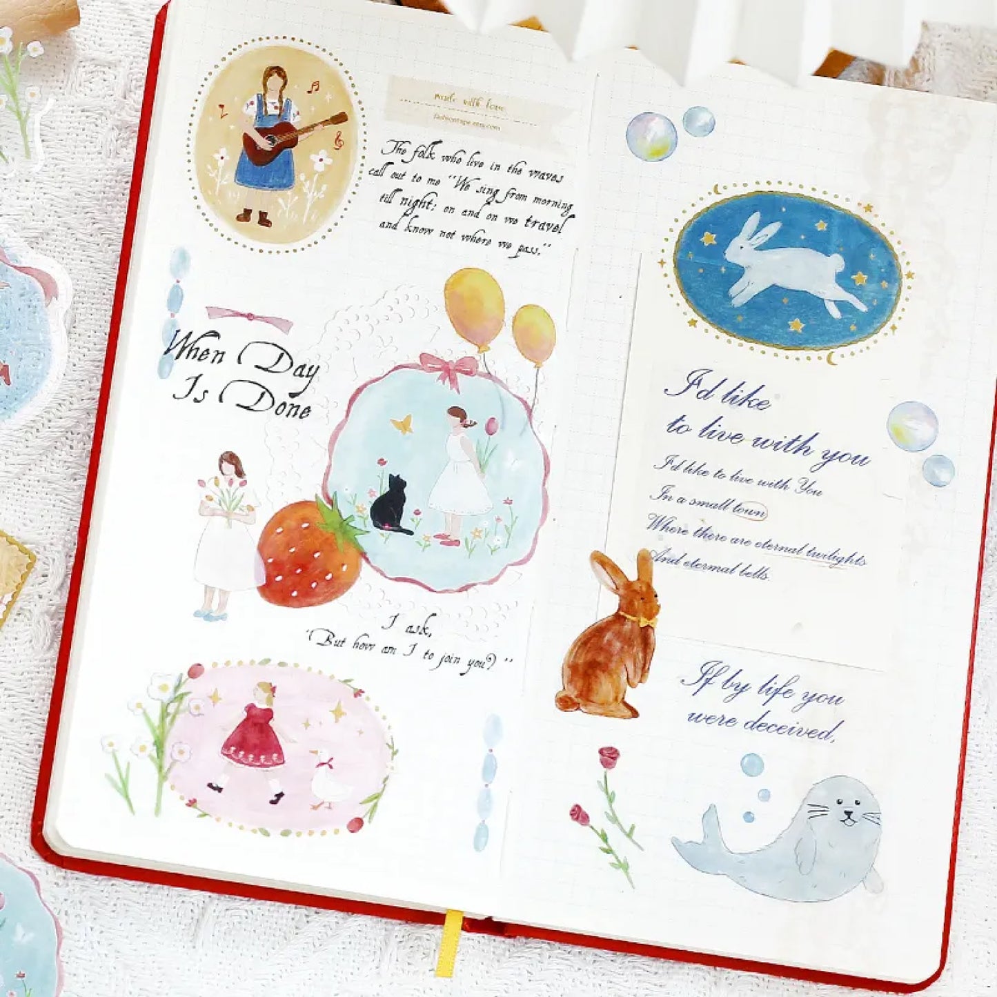 BGM Girl's Brooch Clear Seal Flake Stickers - Girl