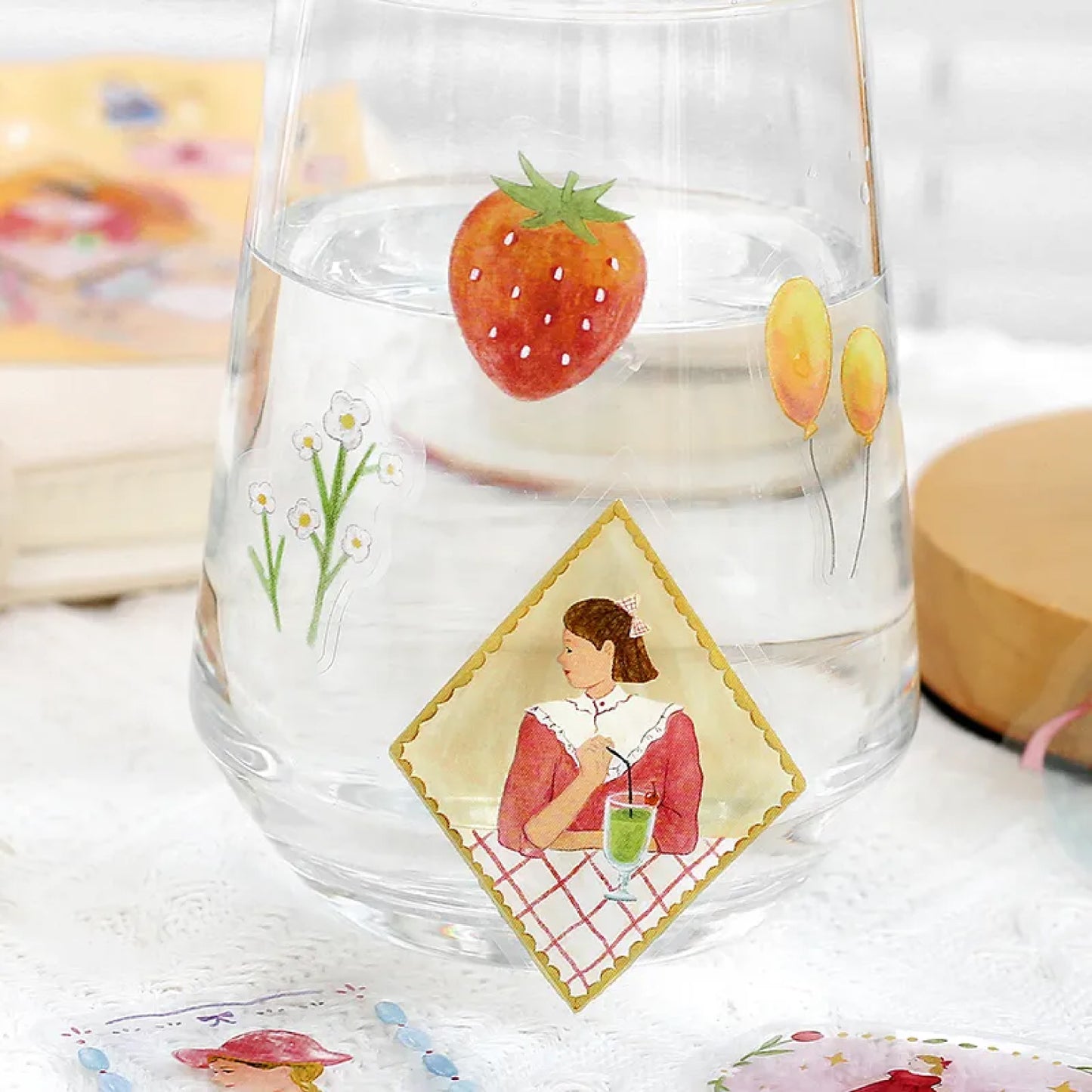 BGM Girl's Brooch Clear Seal Flake Stickers - Girl