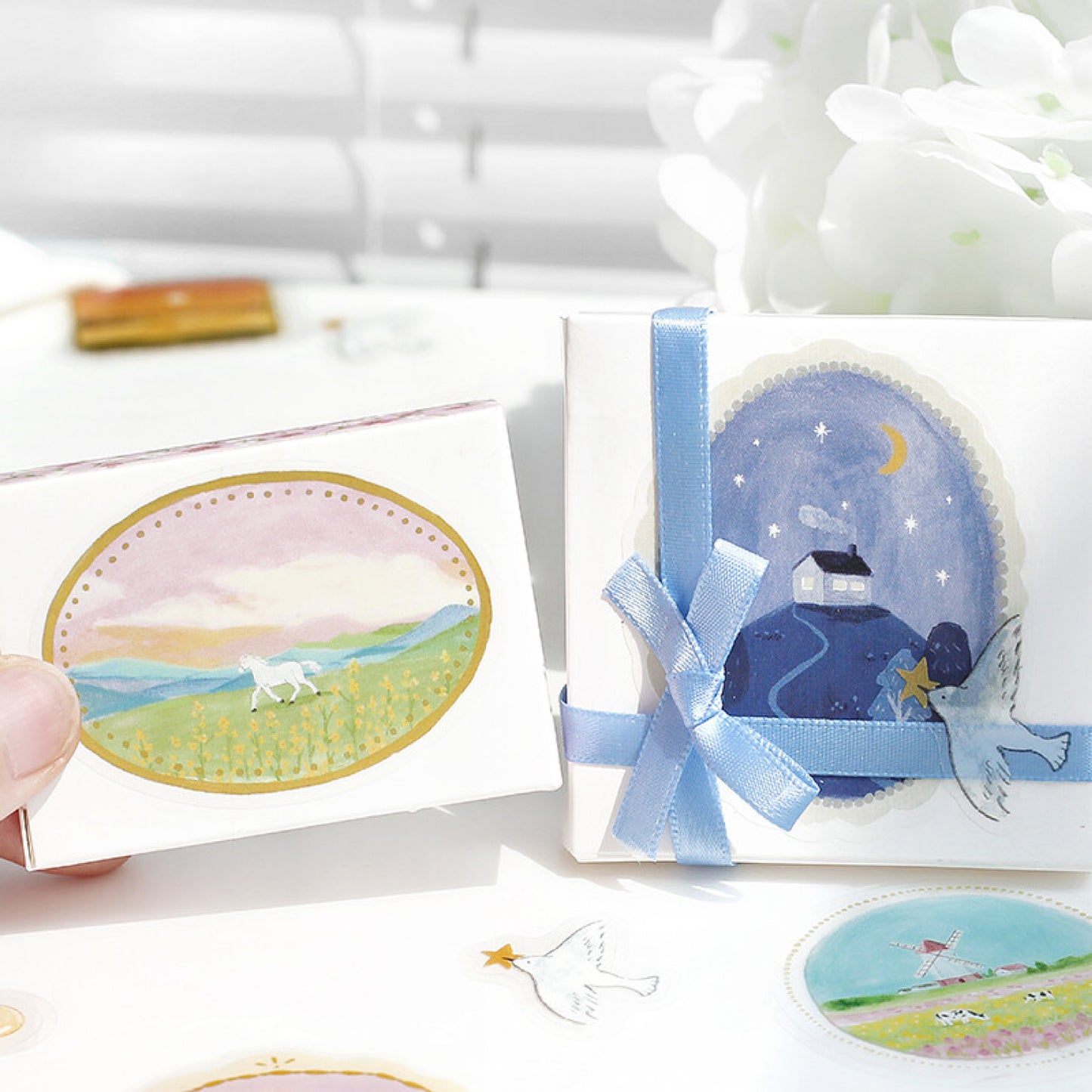 BGM Girl's Brooch Clear Seal Flake Stickers - Landscape