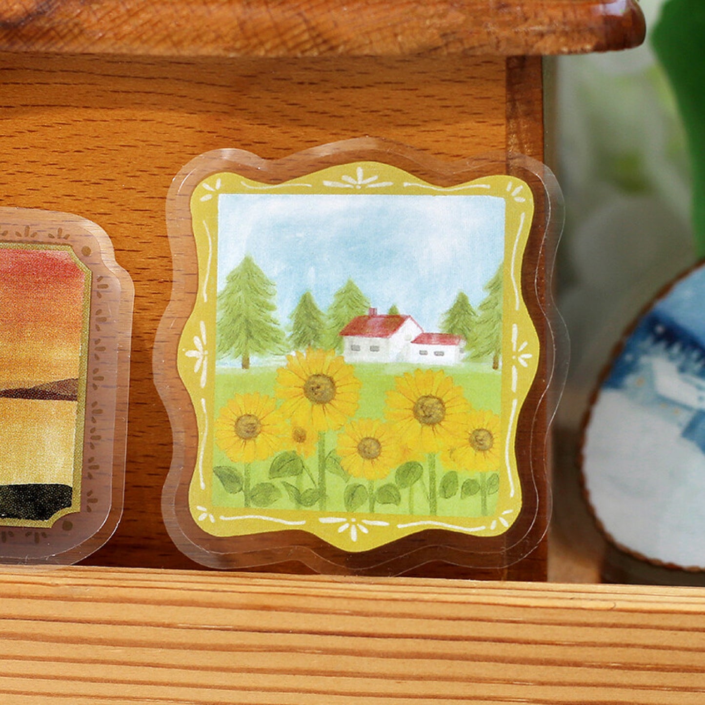 BGM Girl's Brooch Clear Seal Flake Stickers - Landscape