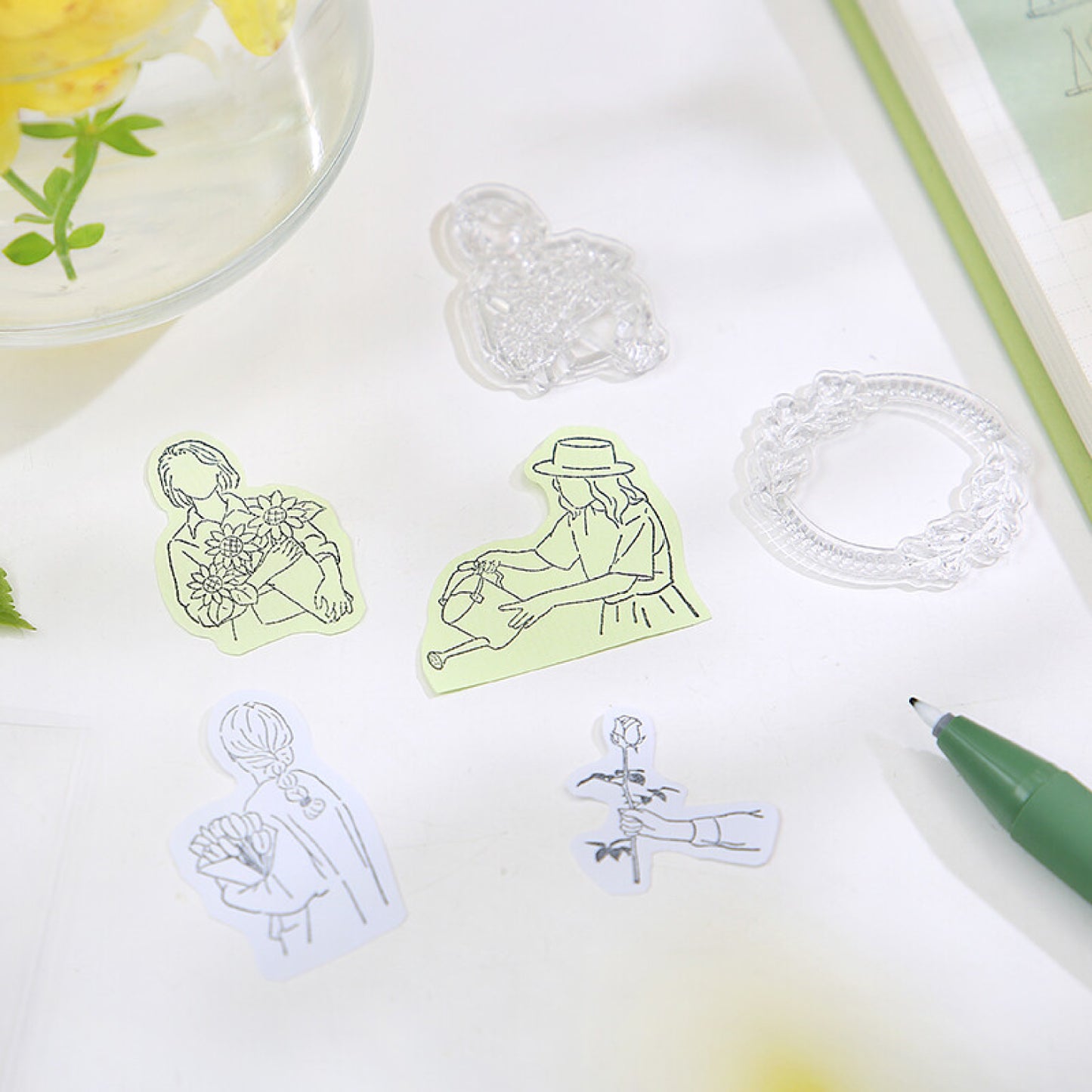 BGM Holiday Clear Stamps - Flowers & Time