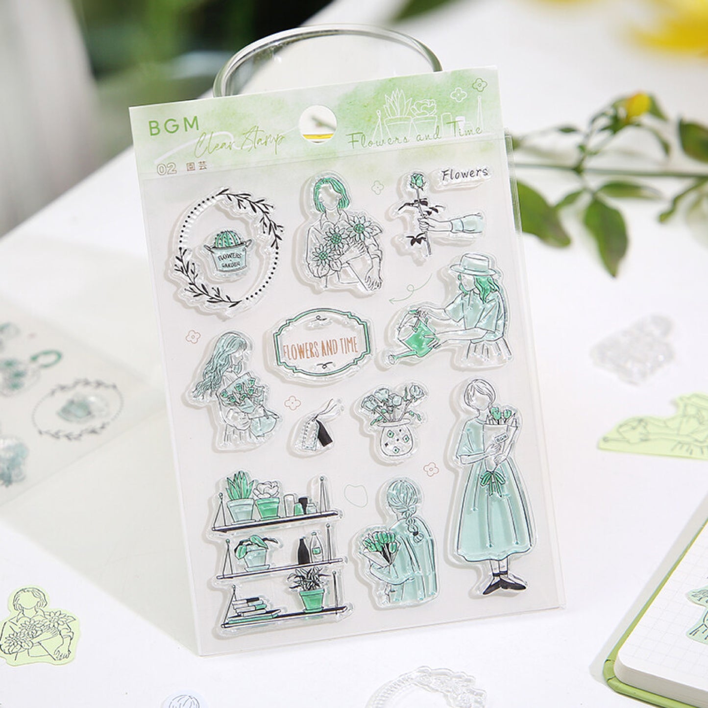 BGM Holiday Clear Stamps - Flowers & Time