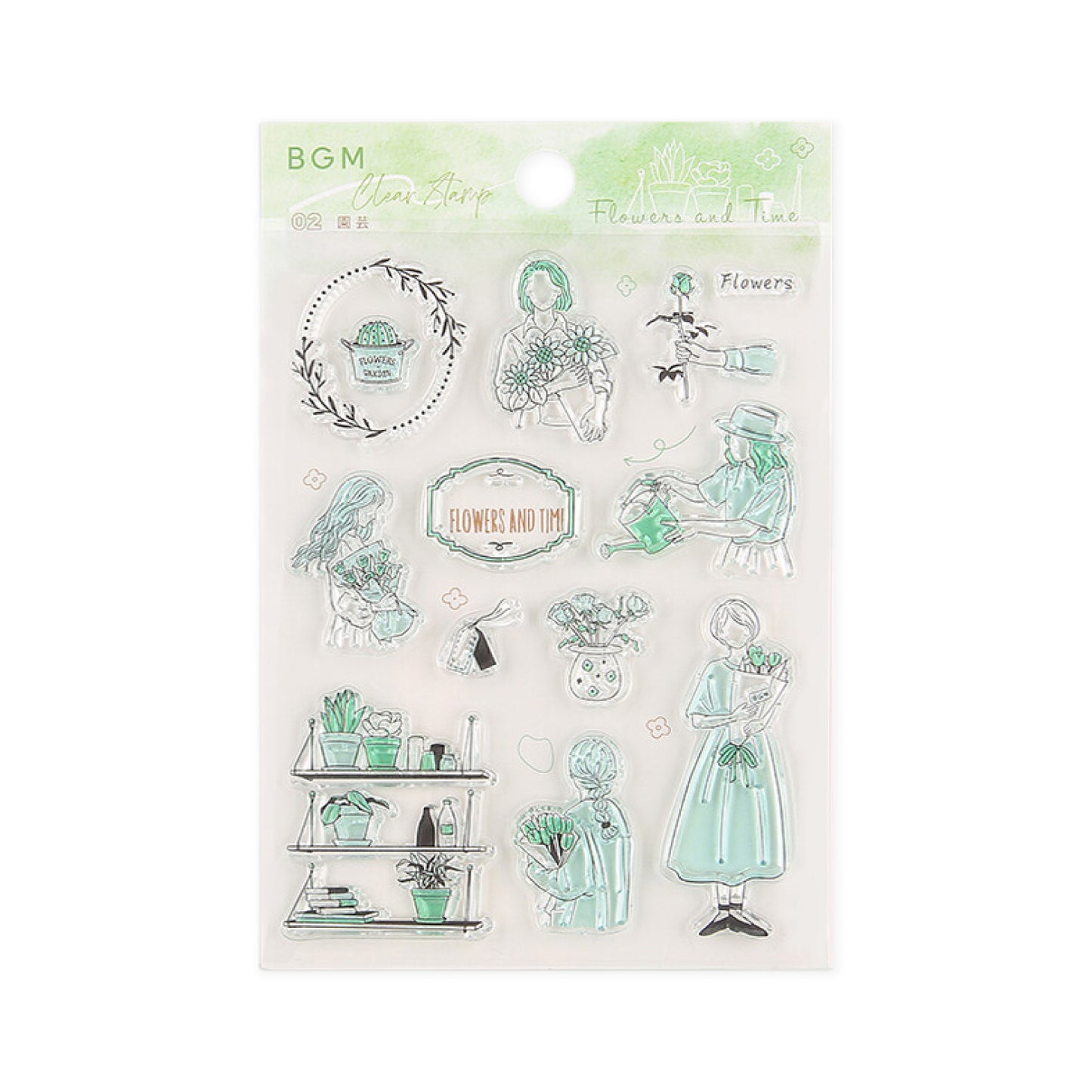 BGM Holiday Clear Stamps - Flowers & Time