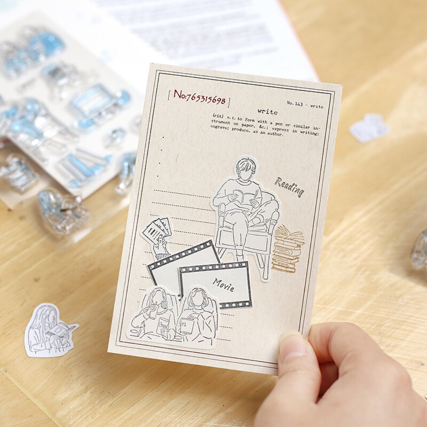 BGM Holiday Clear Stamps - Movie & Reading
