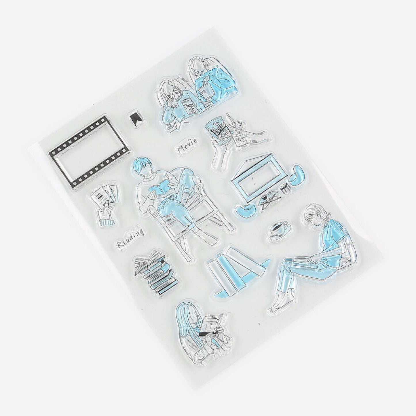 BGM Holiday Clear Stamps - Movie & Reading