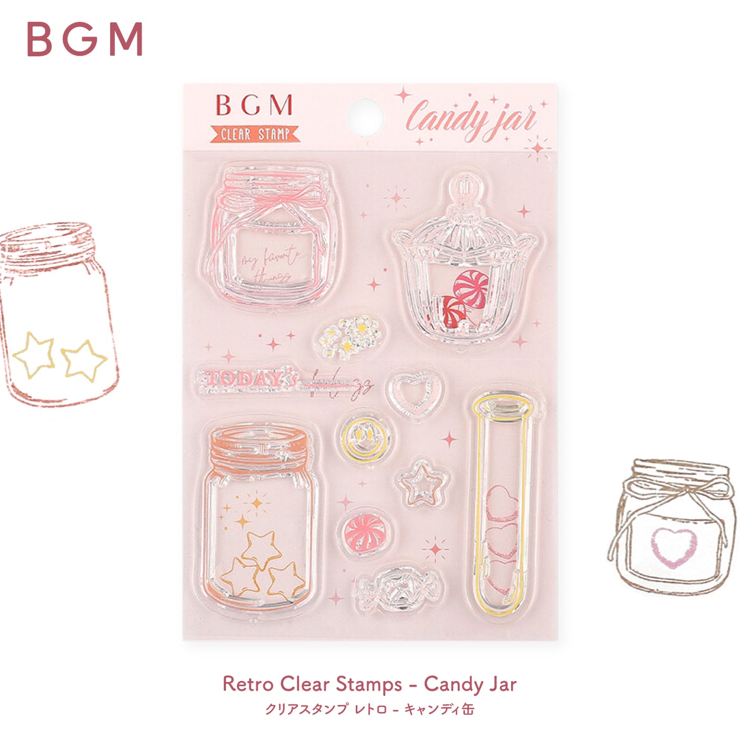 BGM Retro Clear Stamps - Candy Jar