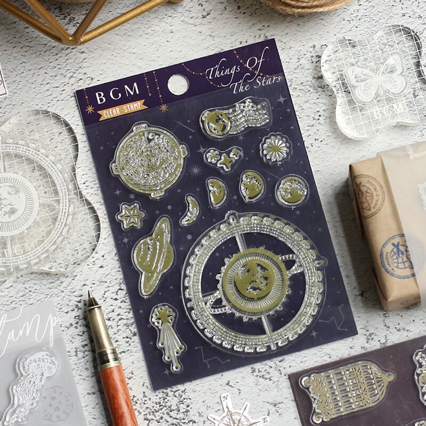 BGM Retro Clear Stamps - Things of The Stars