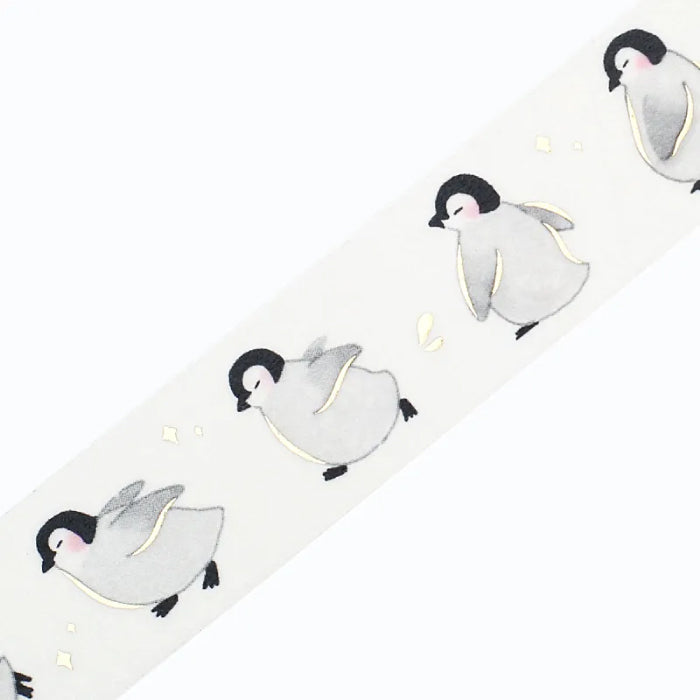 BGM Foiled LIFE Washi Tape - Running Penguin