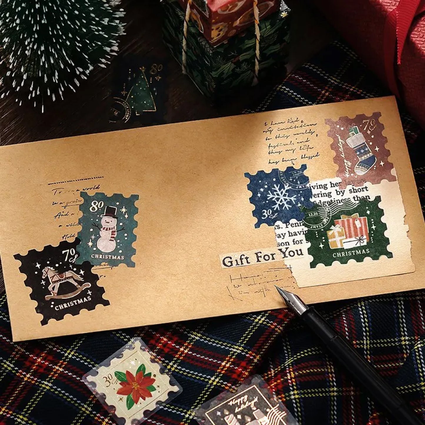 BGM Christmas Foiled Flake Stickers 2024 Limited Edition - Post Office Letter To Santa