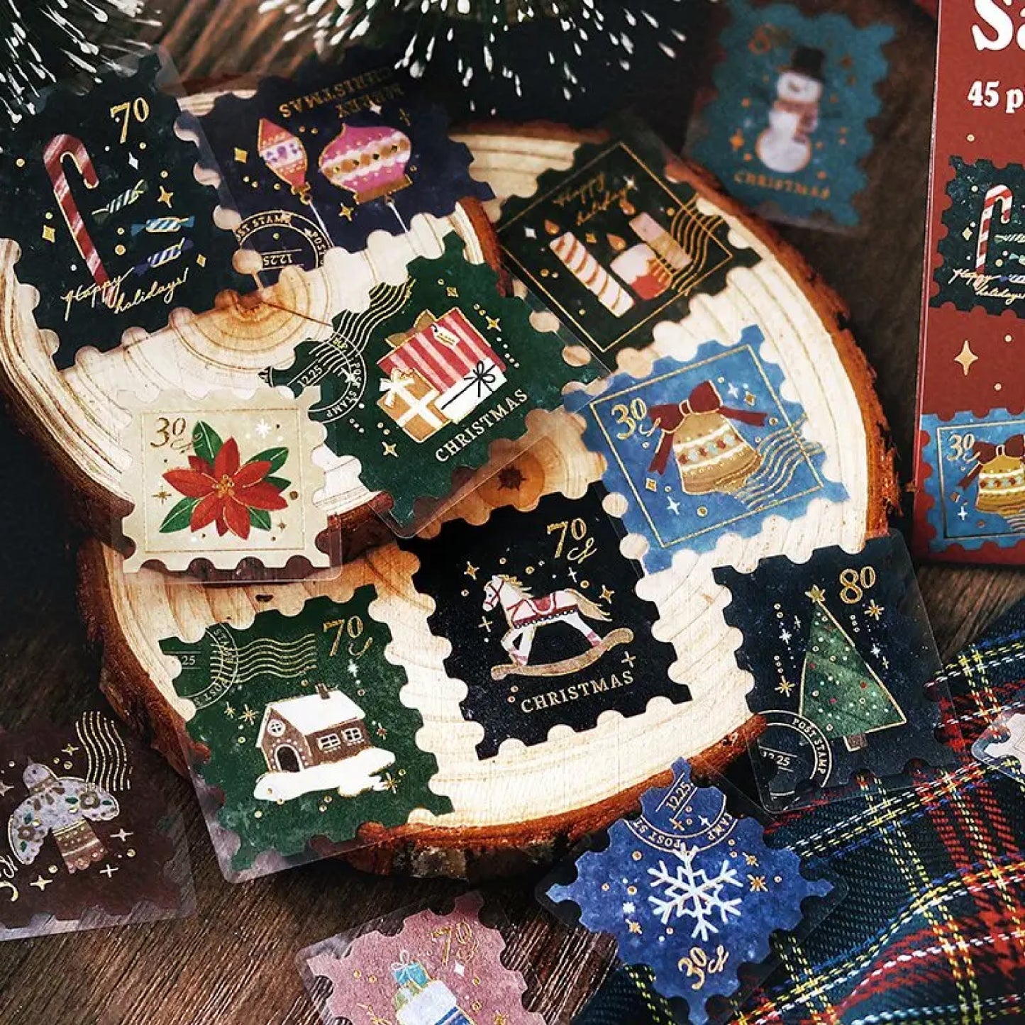 BGM Christmas Foiled Flake Stickers 2024 Limited Edition - Post Office Letter To Santa