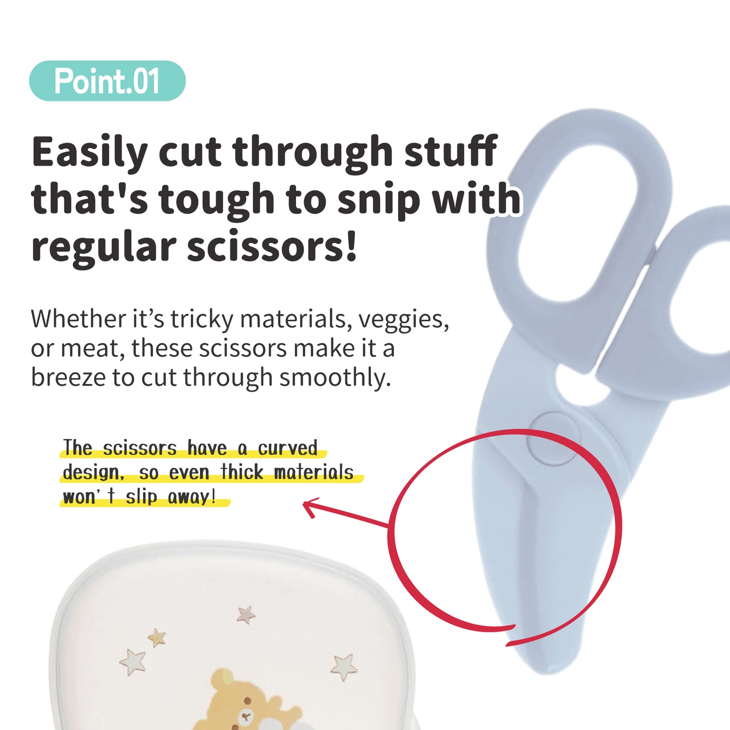 Skater Baby Food Scissors / Cutter BFC1 - Rilakkuma Baby