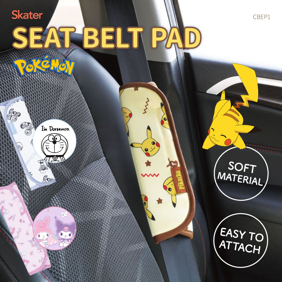 Skater Car Seat Belt Pad CBEP1 - Pokemon Pikachu