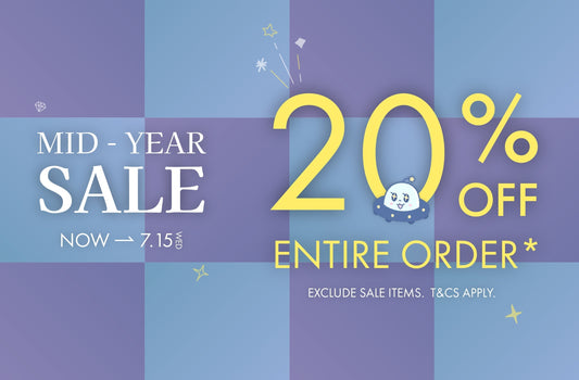 🎉Our Mid Year Sale is here!💖 20% OFF your entire order*