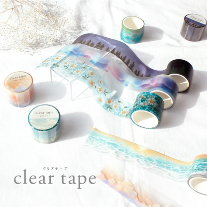 Mind Wave Clear Tape Sky & Sea 30mm×3m - Aurora