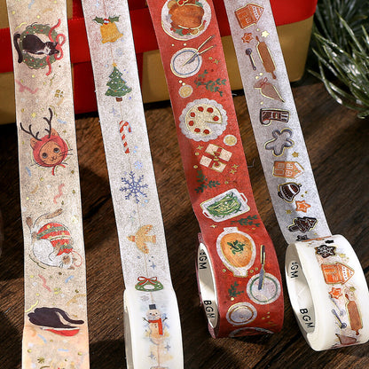 BGM Goldfoiled Christmas Washi Tape 2024 Limited Edition 20mm - Cat Party