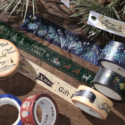 BGM Goldfoiled Christmas Washi Tape 2024 Limited Edition 20mm - Cat Party