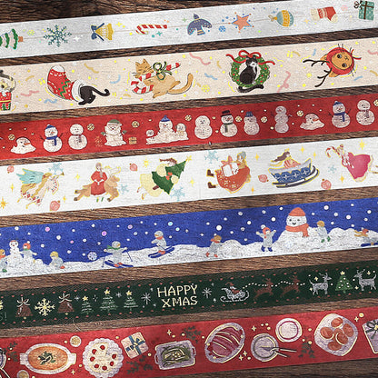 BGM Goldfoiled Christmas Washi Tape 2024 Limited Edition 20mm - Cat Party