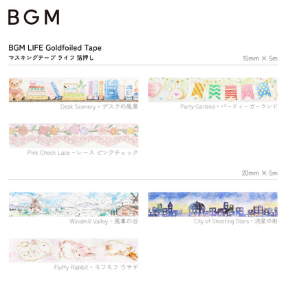 BGM LIFE Goldfoiled Washi Tape - Party Garland