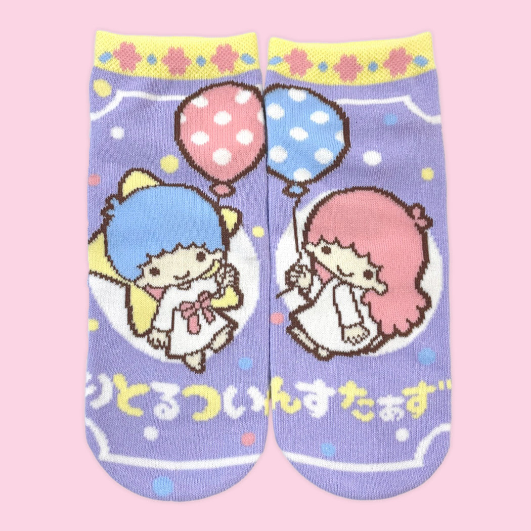 Sanrio Characters & Balloon Jacquard Ankle Socks - Little Twin Stars