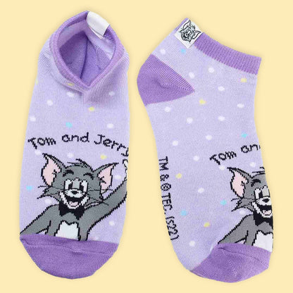 Tom & Jerry Label Ankle Socks - Tom