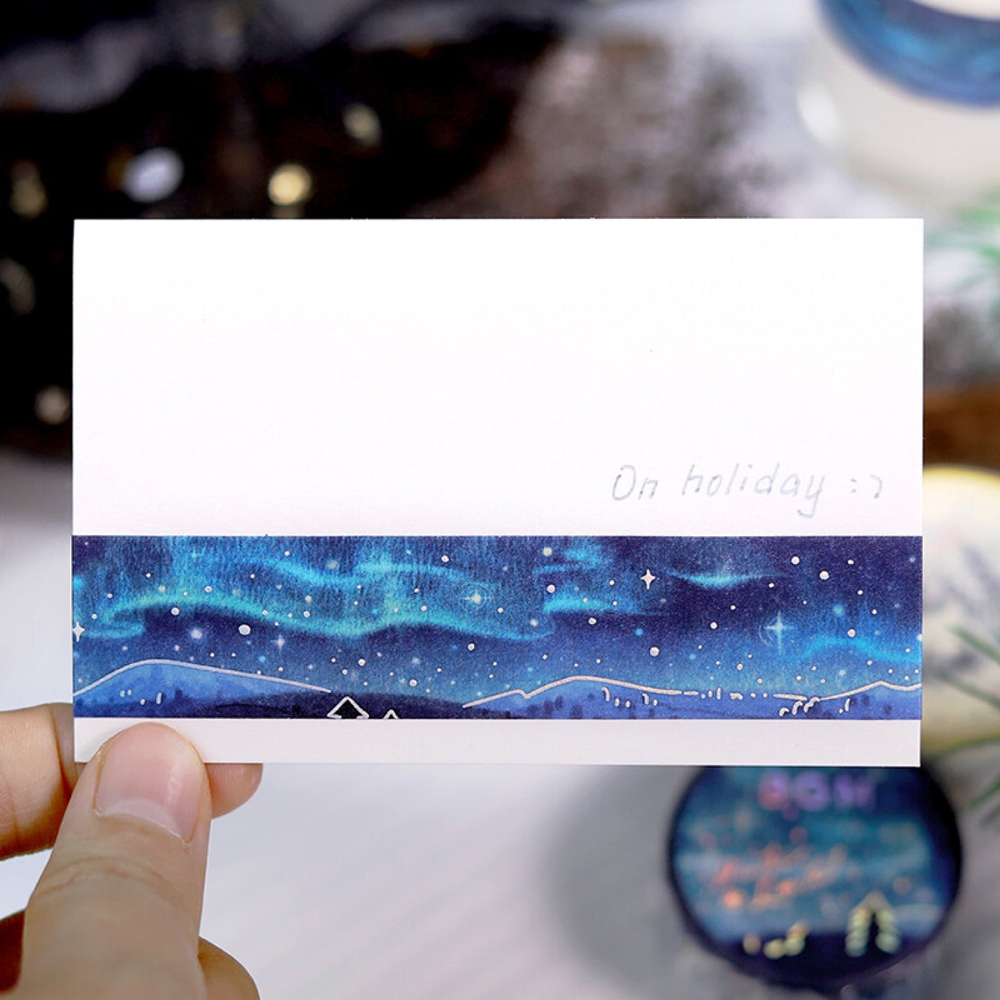 BGM Winter Exclusive Holographic Foiled Washi Tape 2024 Limited Edition 20mm - Aurora