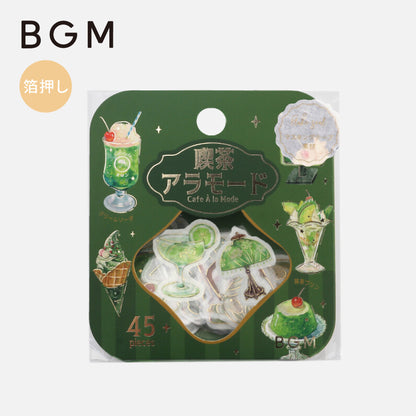 BGM Cafe À la Mode Foiled Flake Stickers - Green