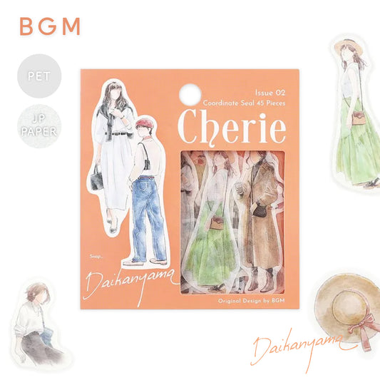 BGM Coordinate Cherie Fashion Figures Flake Stickers - Daikanyama