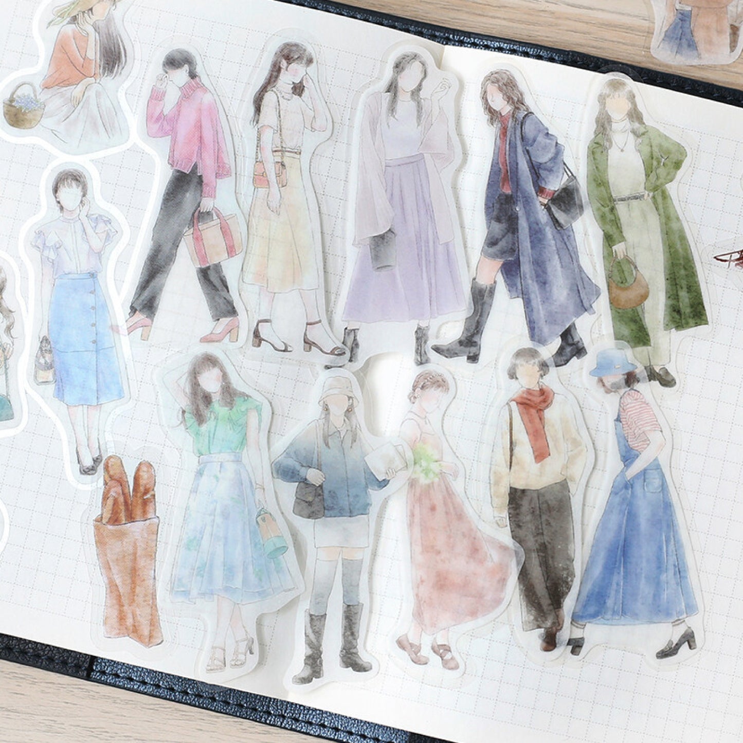 BGM Coordinate Cherie Fashion Figures Flake Stickers - Ginza