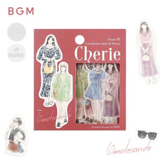 BGM Coordinate Cherie Fashion Figures Flake Stickers - Omotesando