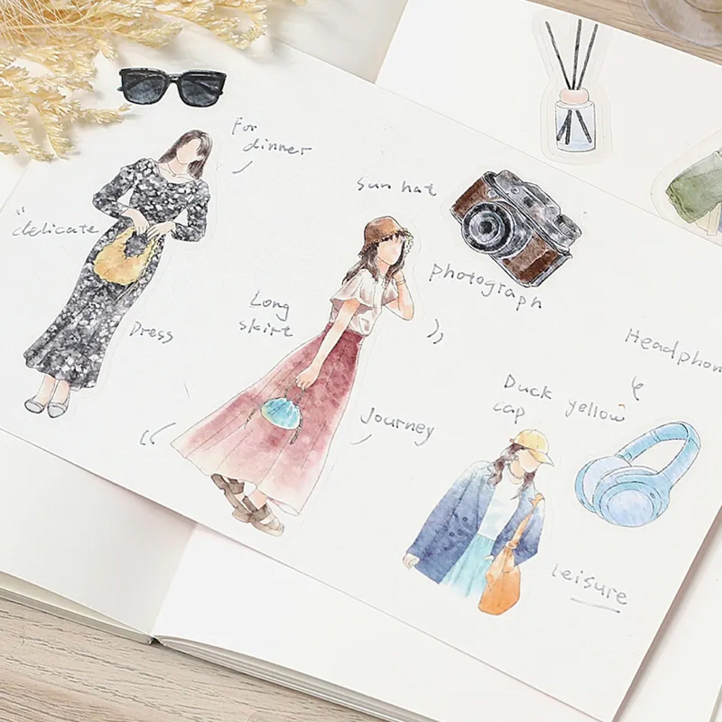BGM Coordinate Cherie Fashion Figures Flake Stickers - Omotesando