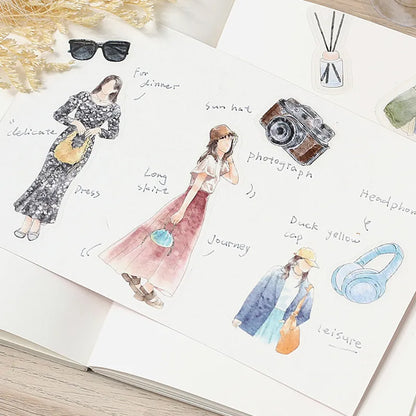 BGM Coordinate Cherie Fashion Figures Flake Stickers - Omotesando