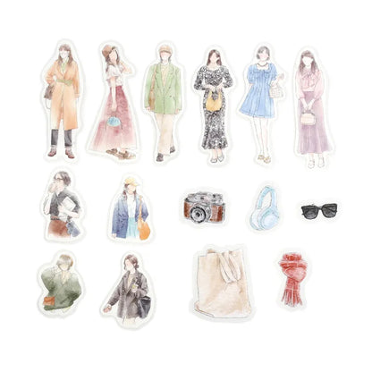 BGM Coordinate Cherie Fashion Figures Flake Stickers - Omotesando