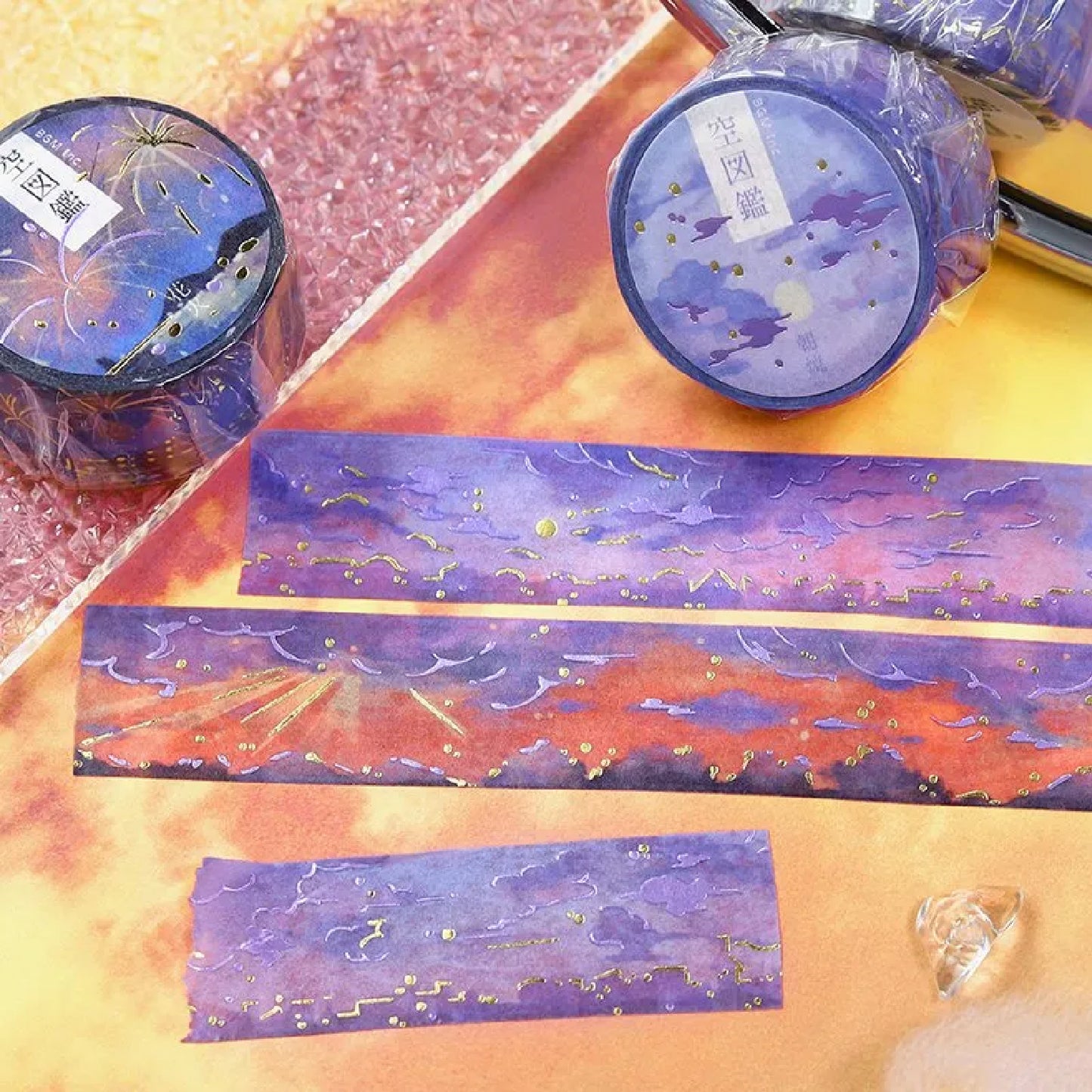 BGM Double Foiled Sky Picture Book Washi Tape - Asa Yaki