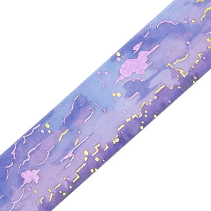 BGM Double Foiled Sky Picture Book Washi Tape - Asa Yaki