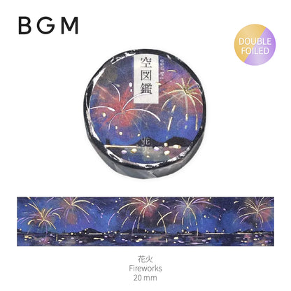BGM Double Foiled Sky Picture Book Washi Tape - Fireworks