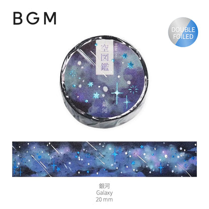 BGM Double Foiled Sky Picture Book Washi Tape - Galaxy