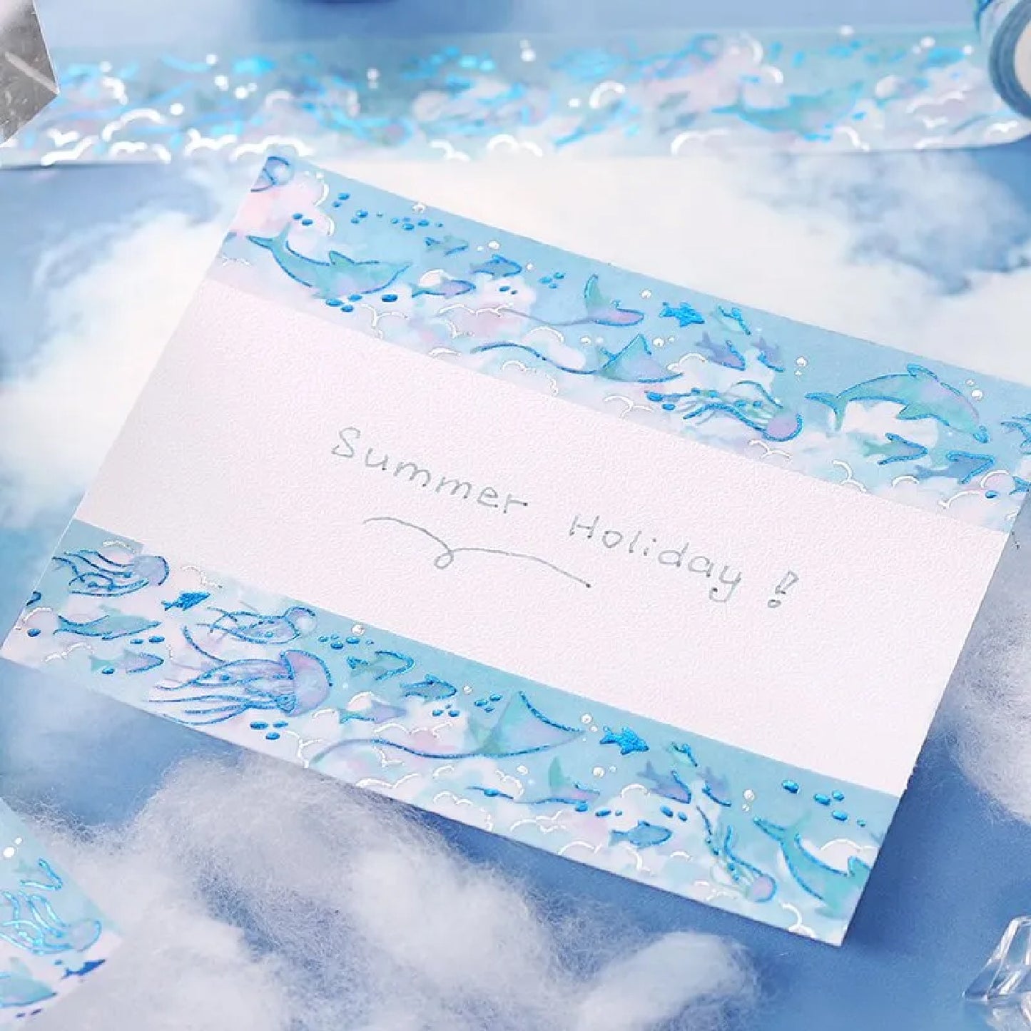 BGM Double Foiled Sky Picture Book Washi Tape - Kaihara