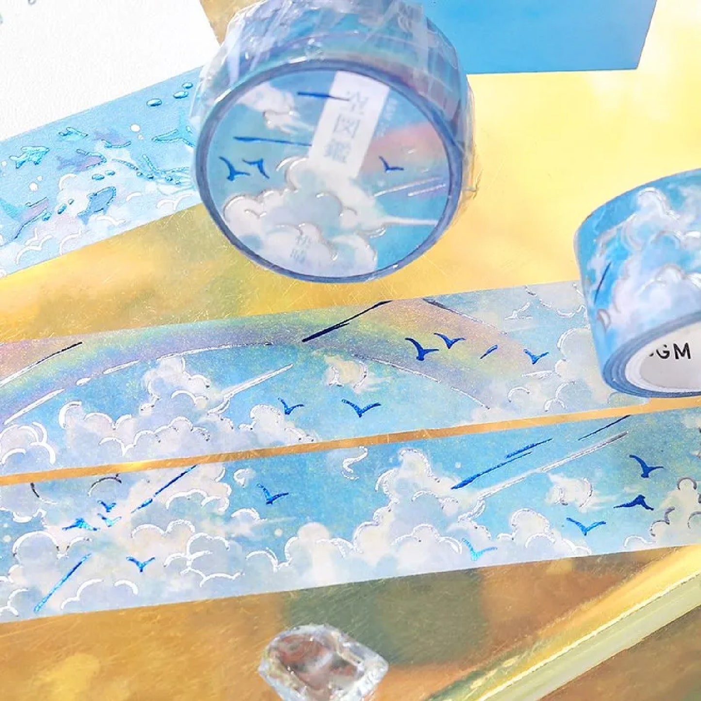 BGM Double Foiled Sky Picture Book Washi Tape - Keihin