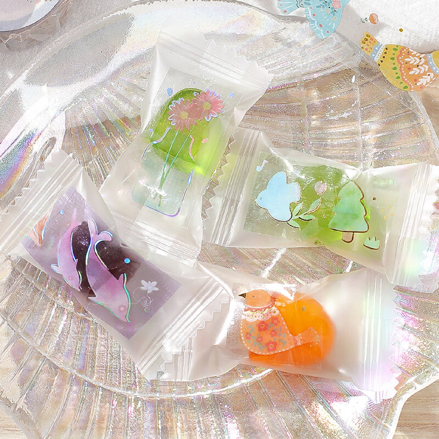 BGM Foiled LIFE Clear Tape - Bird Embroidery