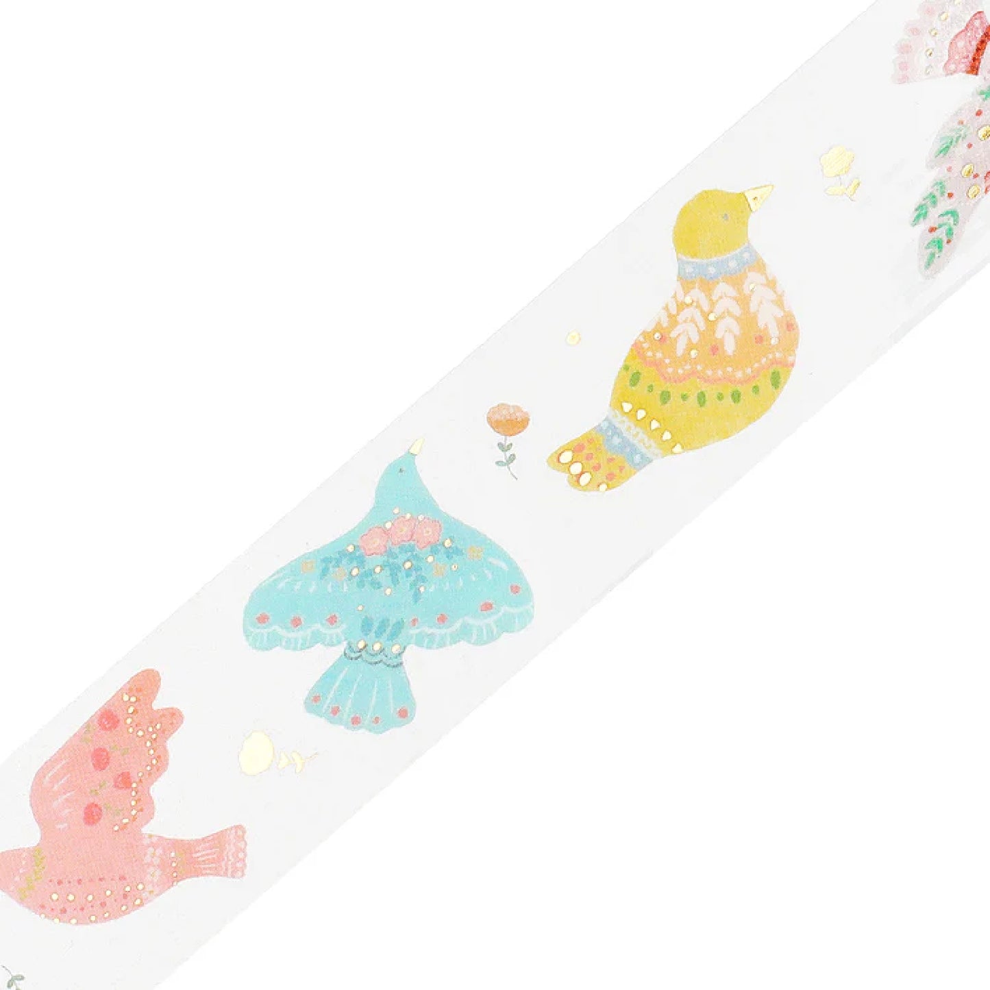 BGM Foiled LIFE Clear Tape - Bird Embroidery