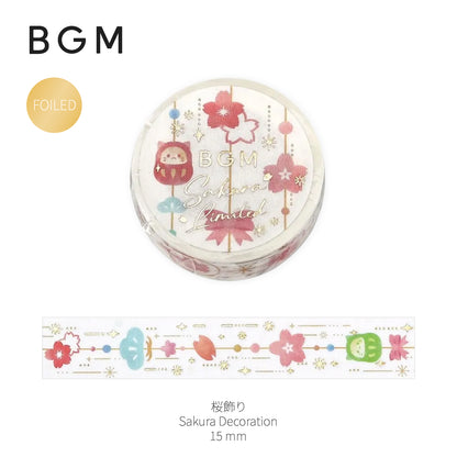 BGM Foiled Sakura Washi Tape 2026 Limited Edition - Sakura Decoration