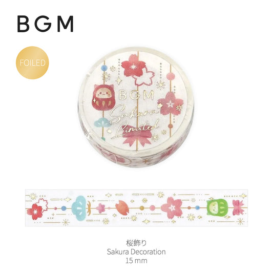 BGM Foiled Sakura Washi Tape 2026 Limited Edition - Sakura Decoration