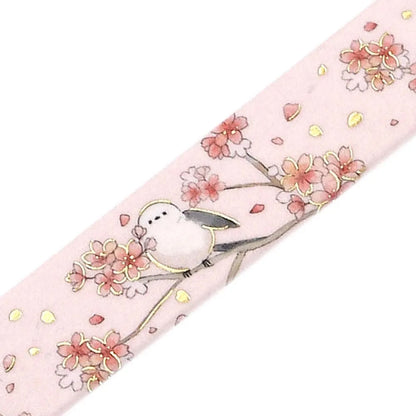BGM Foiled Sakura Washi Tape 2026 Limited Edition - Sakura & Shima Enaga
