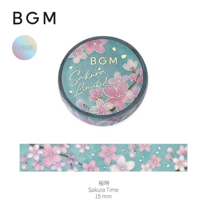 BGM Foiled Sakura Washi Tape 2026 Limited Edition - Sakura Time