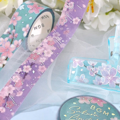 BGM Foiled Sakura Washi Tape 2026 Limited Edition - Sakura Time