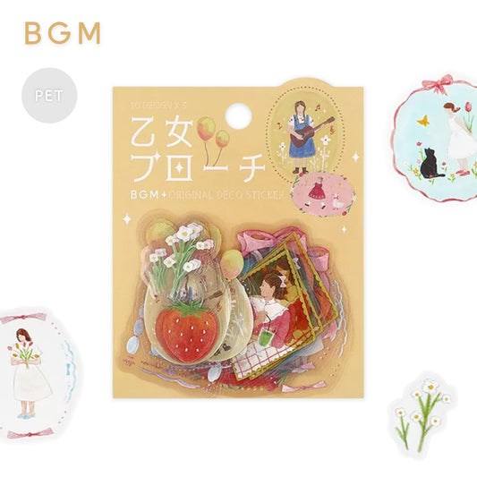 BGM Girl's Brooch Clear Seal Flake Stickers - Girl