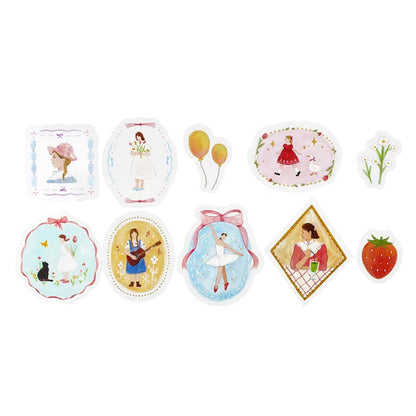 BGM Girl's Brooch Clear Seal Flake Stickers - Girl